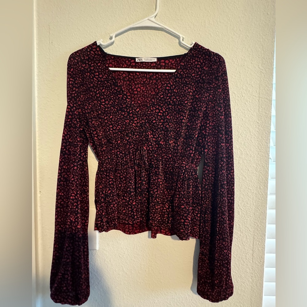 Zara Animal Print Blouse
